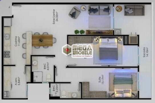 Apartamento, 2 quartos, 105 m² - Foto 6